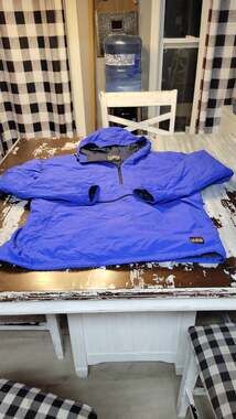 Vintage L.L. Bean Outdoors Men's Tall Large Cobalt Blue Insulated Quarter Zip Pu